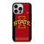 IOWA STATE CYCLONES INITIAL UNIVERSITY TEAM LOGO iPhone 14 Pro Case