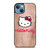 HELLO KITTY FACE WOOD iPhone 13 Case