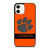 CLEMSON TIGERS UNIVERSITY PAW LOGO iPhone 12 Case
