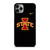 IOWA STATE FOOTBALL BLACK WALLPAPER iPhone 11 Pro Max Case