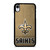 NEW ORLEANS SAINTS LOGO AND BACKGROUND iPhone XR Case