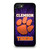 CLEAMSON TIGERS FOOTBALL LOGO PURPLE iPhone SE 2020 Case