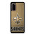 NEW ORLEANS SAINTS LOGO AND BACKGROUND Samsung Galaxy S20 Case