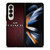 COACH NEW YORK LOGO RED LEATHER Samsung Galaxy Z Fold 4 Case Cover