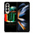 UM MIAMI HURRICANES NFL THUNDER Samsung Galaxy Z Fold 4 Case Cover