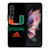 MIAMI HURRICANES ADIDAS Samsung Galaxy Z Fold 3 Case Cover