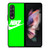 NIKE LOGO IN GREEN Samsung Galaxy Z Fold 3 Case Cover
