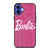 BARBIE PINK BLING GLITTER 1 iPhone 16 Case BARBIE PINK BLING GLITTER 1 iPhone 16 Case