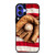 BASEBALL GLOVE AMERICAN FLAG iPhone 16 Case