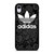 ADIDAS LOGO BLACK FLORAL iPhone XR Case