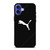PUMA LOGO BLACK LEATHER iPhone 16 Case