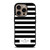 KATE SPADE NEW YORK BLACK WHITE STRIPES iPhone 16 Pro Case