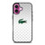LACOSTE SILVER PATTERN iPhone 16 Plus Case