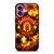 MANCHESTER UNITED FOOTBALL CLUB ON FIRE iPhone 16 Plus Case