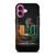 MIAMI HURRICANES UM 3 iPhone 16 Plus Case