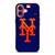 NEW YORK METS MLB LOGO BASEBALL iPhone 16 Plus Case
