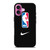 NIKE NBA LOGO BASKETBALL NEVER STOP iPhone 16 Plus Case