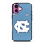 NORTH CAROLINA TAR HEELS FOOTBALL LOGO JERSEY iPhone 16 Plus Case