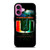 UM MIAMI HURRICANES NFL THUNDER iPhone 16 Plus Case