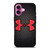 UNDER ARMOUR BLACK SYMBOL RED iPhone 16 Plus Case UNDER ARMOUR BLACK SYMBOL RED iPhone 16 Plus Case