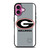UNIVERSITY GEORGIA BULLDOGS FOOTBALL LOGO iPhone 16 Plus Case