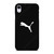 PUMA LOGO BLACK LEATHER iPhone XR Case