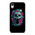 SKULL ROSE VIOLET ARTWORK iPhone XR Case SKULL ROSE VIOLET ARTWORK iPhone XR Case