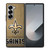 NEW ORLEANS SAINTS LOGO AND BACKGROUND Samsung Galaxy Z Fold 6 Case Cover