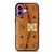 MCM WORLD WIDE BROWN LEATHER iPhone 16 Plus Case