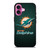 MIAMI DOLPHINS WOODEN LOGO iPhone 16 Plus Case
