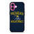 MICHIGAN WOLVERINES FOOTBALL HELMET iPhone 16 Plus Case