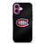 MONTREAL CANADIENS CARBON LOGO iPhone 16 Plus Case