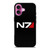 N7 MASS EFFECT METAL LOGO iPhone 16 Plus Case