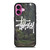 STUSSY SPOOKY FOREST LOGO iPhone 16 Plus Case