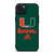 MIAMI HURRICANES GREEN LOGO iPhone 15 Plus Case