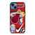 MIAMI HEAT NBA STICKER BOMB iPhone 14 Case