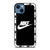 NIKE SWOOSH ROUND BLACK iPhone 14 Case