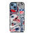 NEW ENGLAND PATRIOTS NFL STICKER BOMB iPhone 13 Case