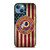 WASHINGTON REDSKINS AMERICAN FLAG iPhone 13 Case