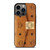 MCM WORLD WIDE BROWN LEATHER iPhone 13 Pro Case