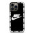 NIKE SWOOSH ROUND BLACK iPhone 13 Pro Case