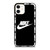 NIKE SWOOSH ROUND BLACK iPhone 12 Case