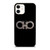 SALVATORE FERRAGAMO LOGO BLACK iPhone 12 Case