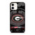 UNIVERSITY OF GEORGIA BULLDOGS UGA BLACK iPhone 12 Case