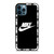 NIKE SWOOSH ROUND BLACK iPhone 12 Pro Max Case