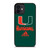MIAMI HURRICANES GREEN LOGO iPhone 12 Mini Case