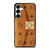 MCM WORLD WIDE BROWN LEATHER Samsung Galaxy S25 Plus Case