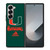 MIAMI HURRICANES GREEN LOGO Samsung Galaxy Z Fold 6 Case Cover