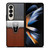 LINCOLN MOTOR WOODEN CHROME LOGO Samsung Galaxy Z Fold 4 Case Cover