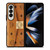 MCM WORLD WIDE BROWN LEATHER Samsung Galaxy Z Fold 4 Case Cover